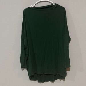 Bryan Walker Women's Forest  Green Top boxy oversized Lagenlook M